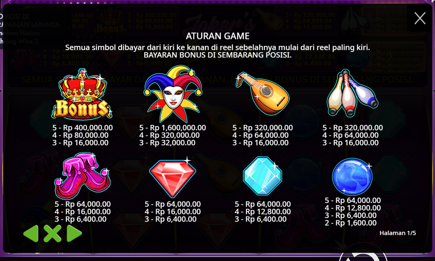 Jokers Jewels Slot Pasti Profit 2024
