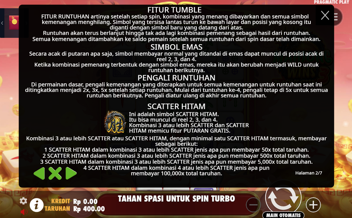 Rahasia Persentase 3 Scatter Hitam